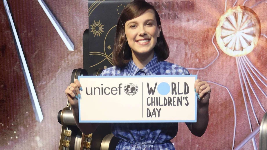 Millie Bobby Brown bei der Lighting Ceremony im Empire State Building anlässlich des UNICEF Weltkindertages in New York am 20. November 2018.