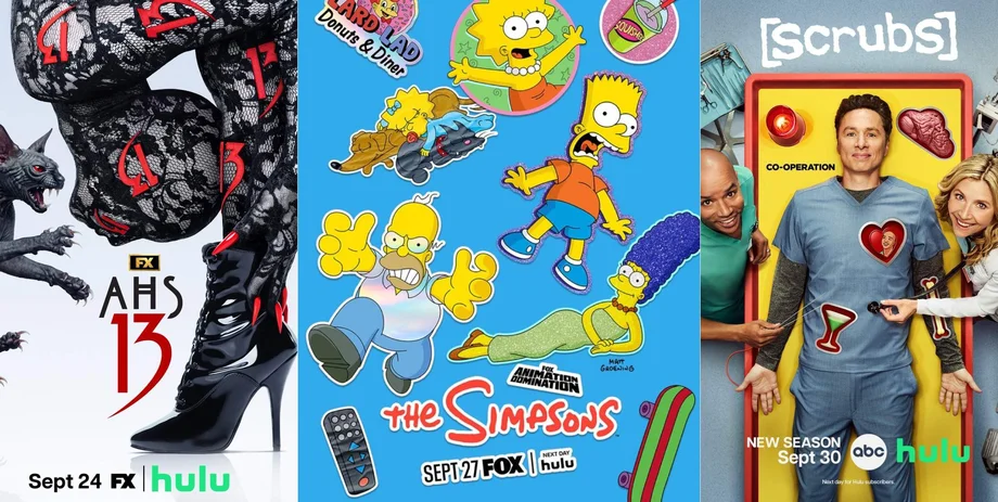 Einige internationale Serienstarts im September 2026: „American Horror Story“, „Scrubs“, „The Simpsons“