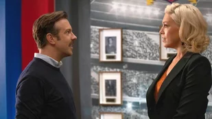Jason Sudeikis und Hannah Waddingham in Ted Lasso (c) Apple TV+