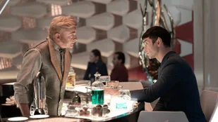 Rhys Darby und Ethan Peck in „Star Trek: Strange New Worlds“