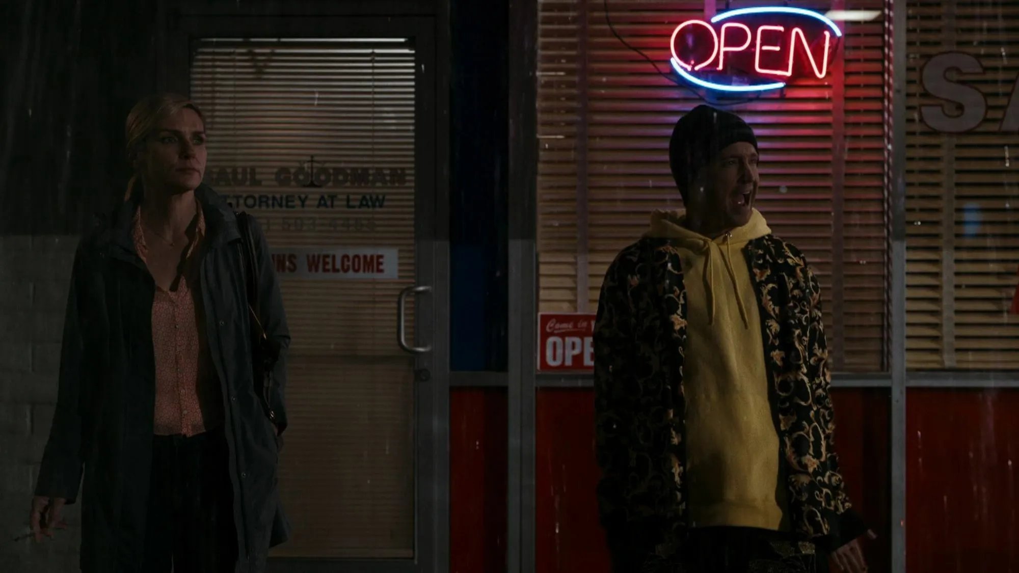Rhea Seehorn und Aaron Paul in Better Call Saul