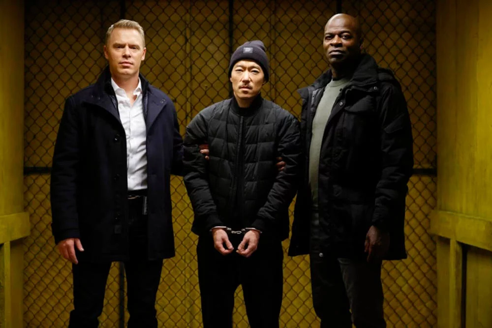 Diego Klattenhoff, Aaron Yoo und Hisham Tawfiq in „The Blacklist“