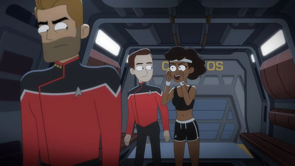 Szenenfoto aus der Folge „I Have No Bones Yet I Must Flee“ der US-Serie „Star Trek: Lower Decks“
