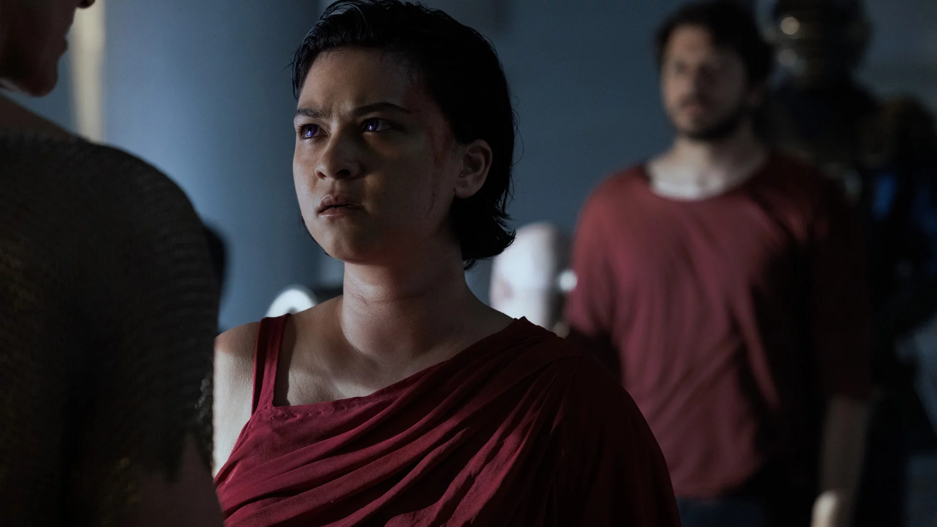 Isabella Laughland auf einem Szenenfoto aus der „Foundation“-Folge „Creation Myths“ aka „Schöpfungsmythen“