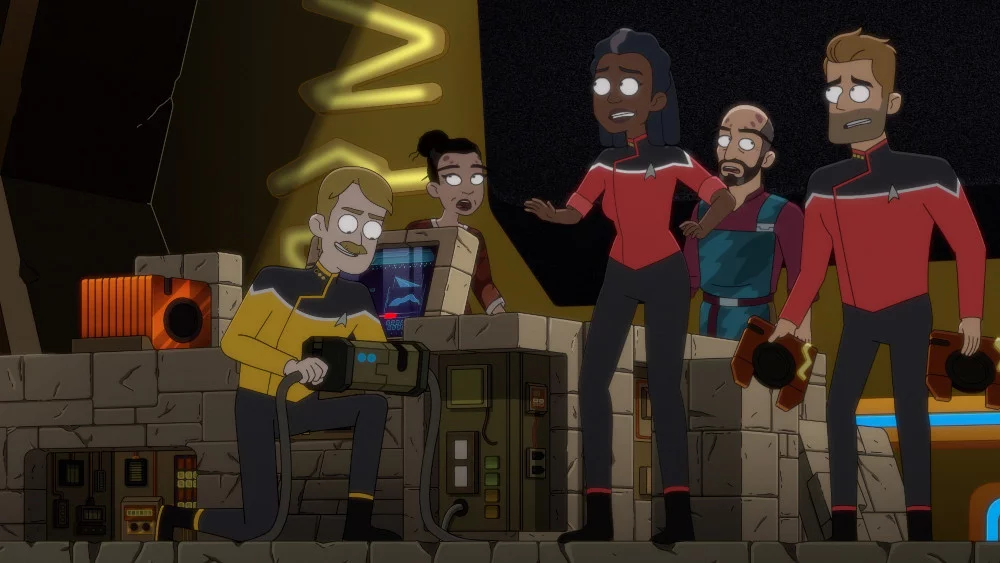 Captain Freeman unsicher in der Folge „In the Cradle of Vexilon“ der US-Serie „Star Trek: Lower Decks“