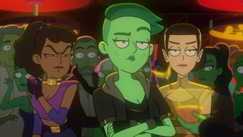 Tawny Newsome, Noel Wells und Gabrielle Ruiz in „Star Trek: Lower Decks“