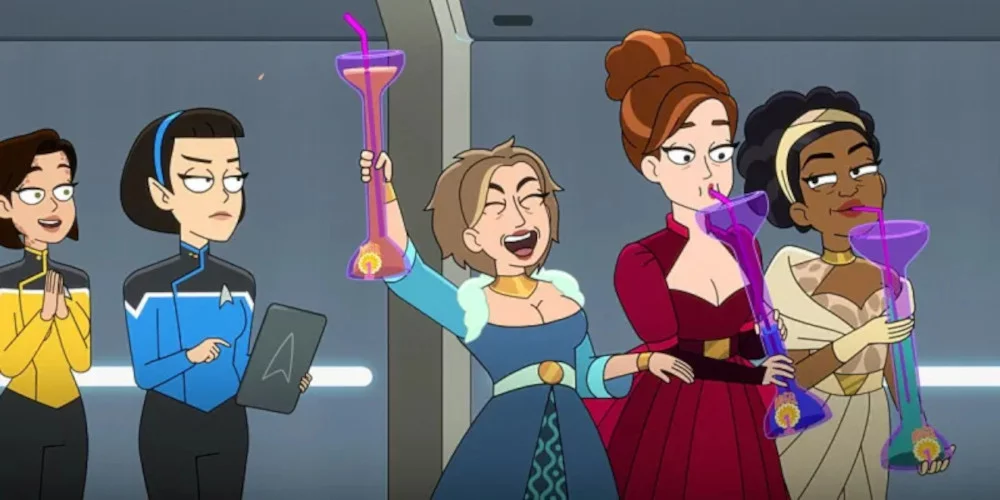 Nicht alle sind in Party-Laune in „Star Trek: Lower Decks“