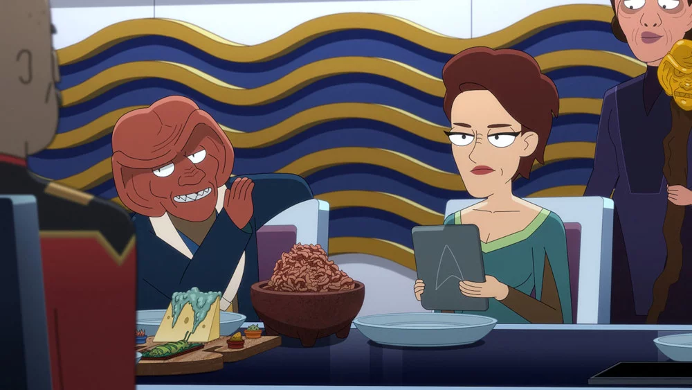 Max Grodenchik und Chase Masterson in „Star Trek: Lower Decks“