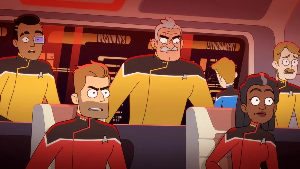 Szenenfoto aus der Episode „A Few Badgeys More“ der US-Serie „Star Trek: Lower Decks“