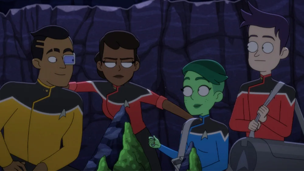 Szenenfoto aus der Episode „Caves“ der US-Serie „Star Trek: Lower Decks“