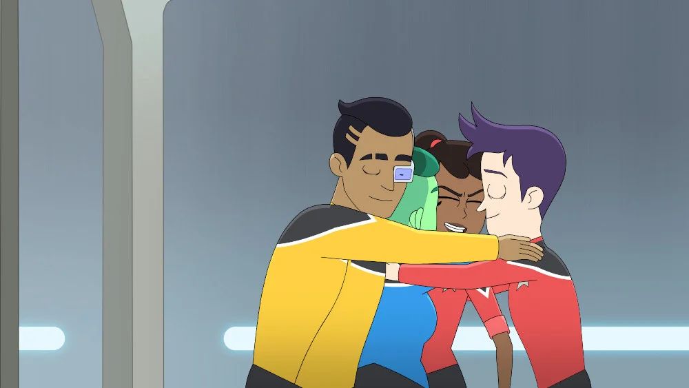 Eine Figur fehlt bei der Gruppenumarmung in „Star Trek: Lower Decks“