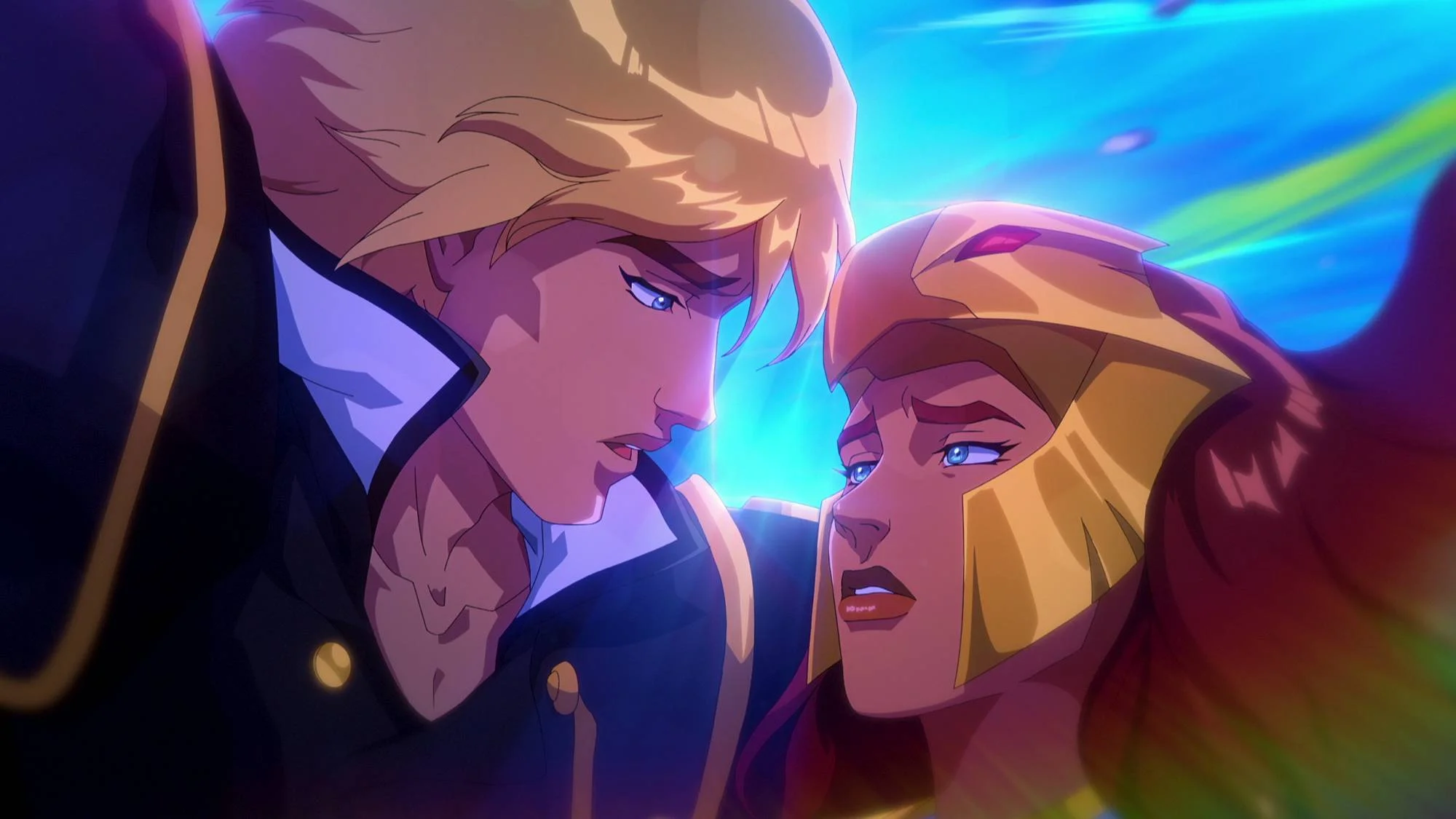 Adam und Teela in „Masters of the Universe: Revolution“