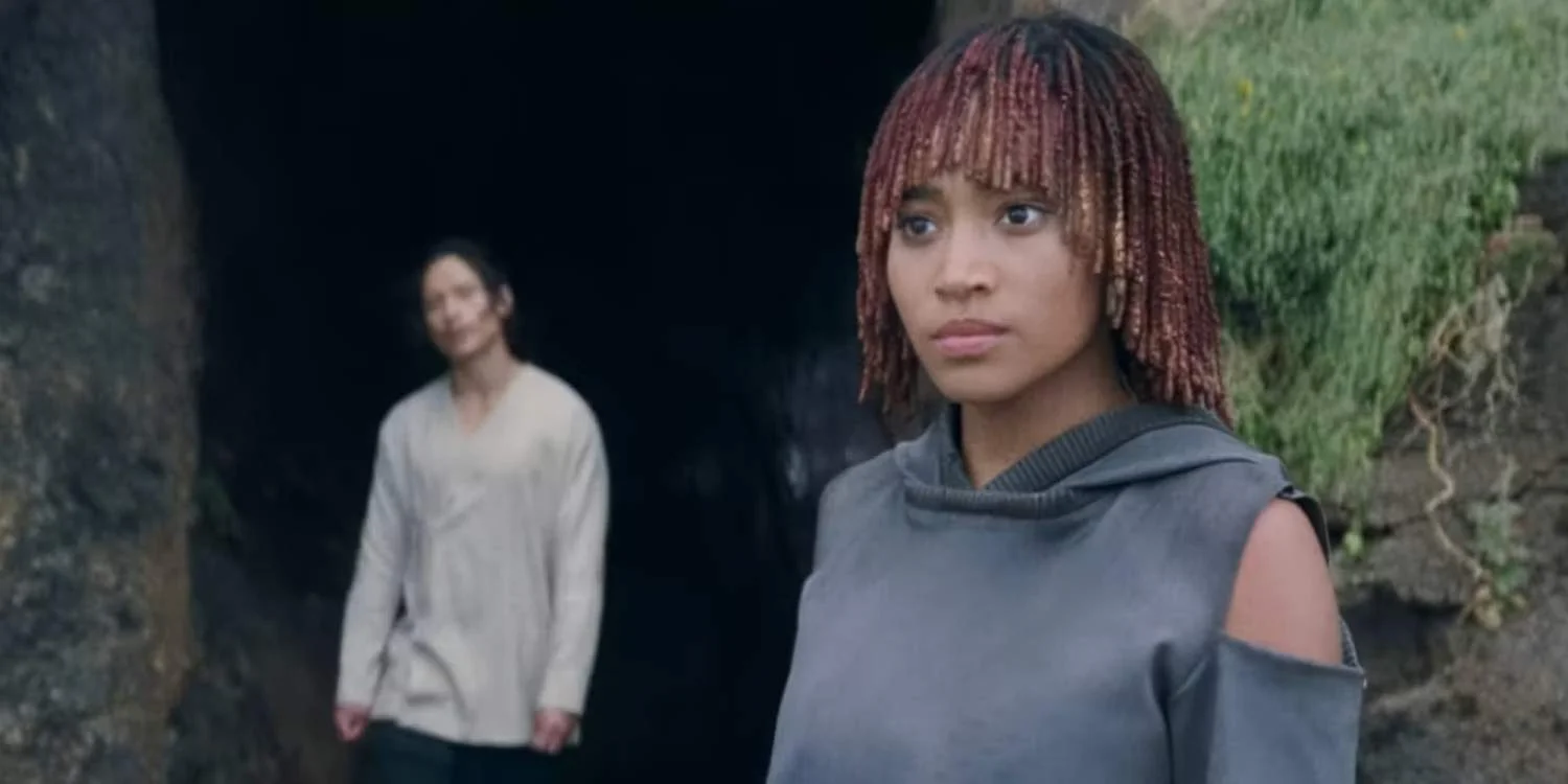 Amandla Stenberg auf einem Szenenfoto aus der „The-Acolyte“-Folge „Teach/Corrupt“