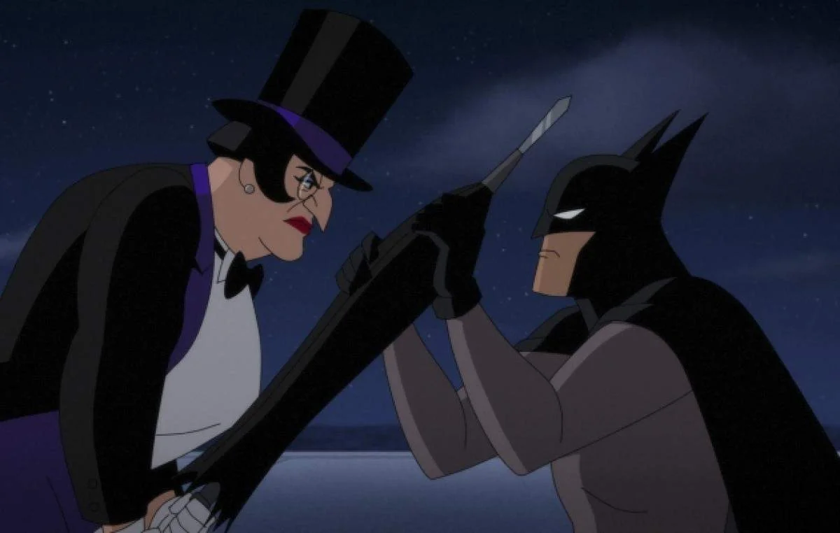 Penguin vs. Fledermaus in „Batman: Caped Crusader“