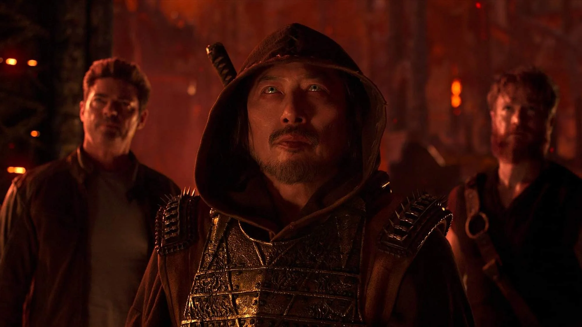 Scorpion und Kano und Cage im Film „Mortal Kombat 2“