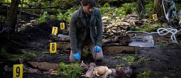 Der Profiler Will Graham (Hugh Dancy) am grausigen Tatort des %26bdquo;Pilzzüchters%26ldquo;. &copy; NBC
