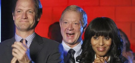 Politisches Dreigespann: Billy (Matt Letscher); Cyrus (Jeff Perry) und Olivia (Kerry Washington) &copy; ABC