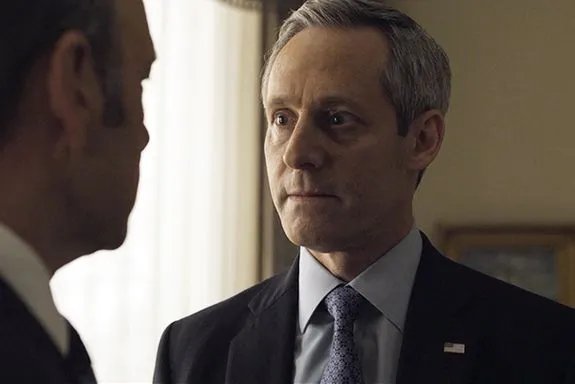 Opfer I: Präsident Garrett Walker (Michael Gill); schwer gezeichnet vom Psychokrieg mit Frank Underwood &copy; Netflix