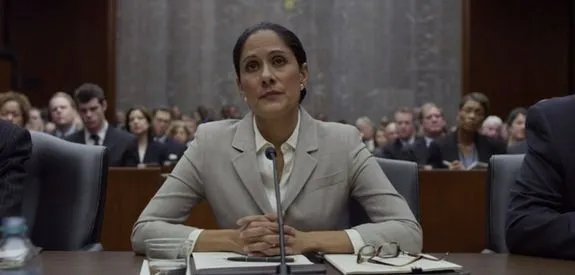 Die ehemalige Stabschefin des Präsidenten; Linda Vasquez (Sakina Jaffrey); wird zum Spielball der Interessen. &copy; Netflix
