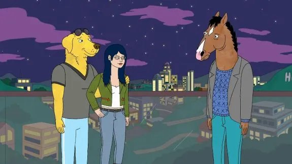 Mr. Peanutbutter und seine Freundin Diane; die wiederum BoJacks neue Ghostwriterin ist © Netflix