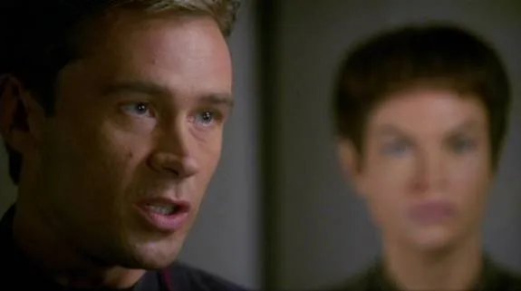Szenenbild aus der %26bdquo;Star Trek: Enterprise%26ldquo;-Episode %26bdquo;Shockwave (1)%26ldquo;. &copy; UPN