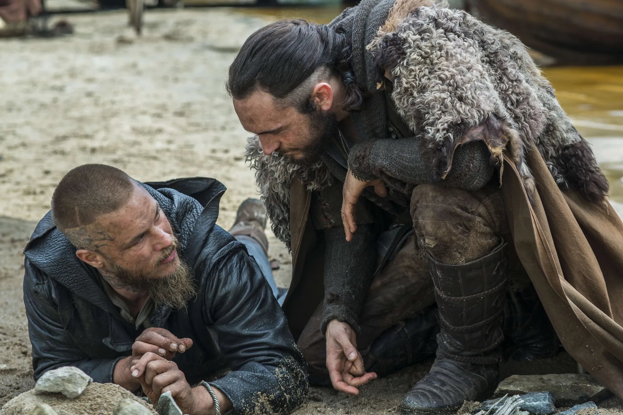 Ragnar (Travis Fimmel) und Athelstan (George Blagden) in %26bdquo;Born Again%26ldquo; © History