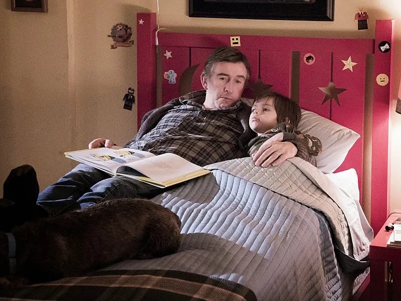 Thom (Steve Coogan) mit seinem Sohn Julius (Sawyer Shipman) in %26bdquo;Happyish%26ldquo; &copy; Showtime