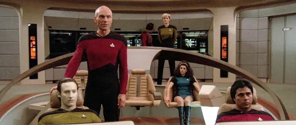 Szenenfoto aus der Pilotepisode von %26bdquo;Star Trek: The Next Generation%26ldquo;. &copy; Paramount Pictures