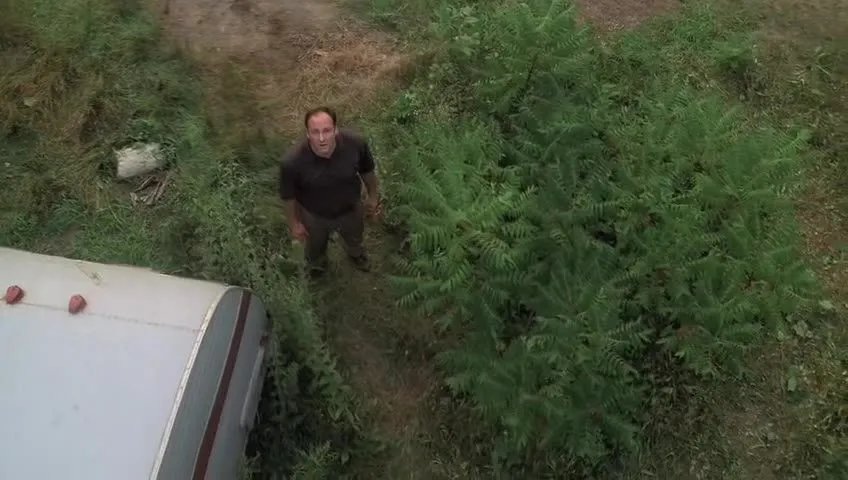 Tony (James Gandolfini) schaut einem Idealbild hinterher; das für ihn unerreichbar bleibt. © HBO