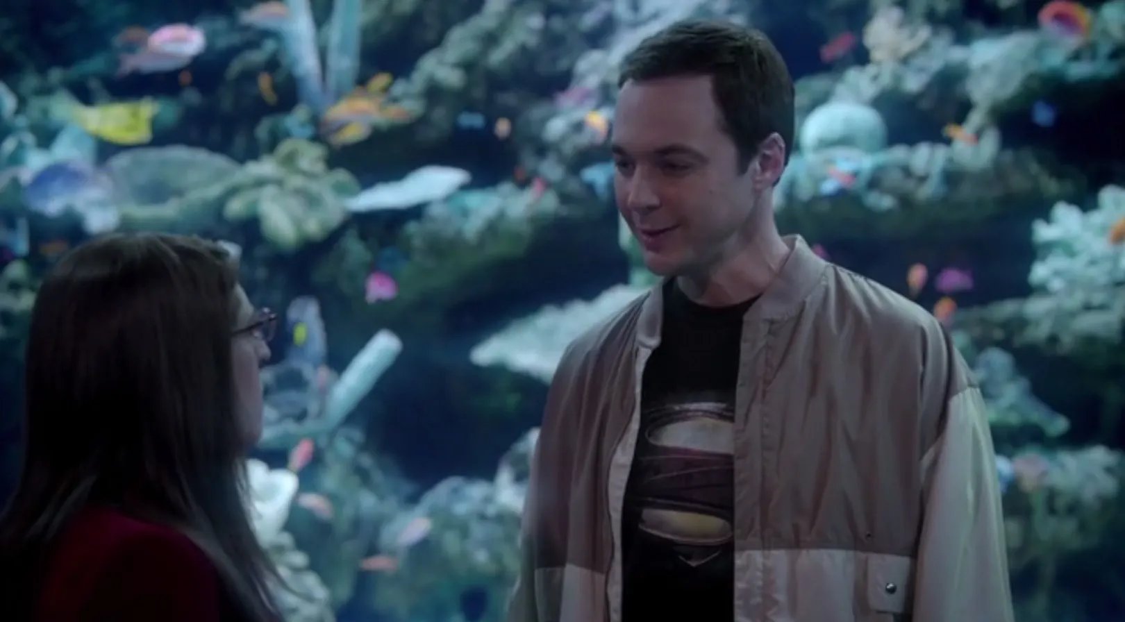 Sheldon und Amy besuchen in der TBBT-Episode %26bdquo;The Platonic Permutation%26ldquo; ein Aquarium. © CBS