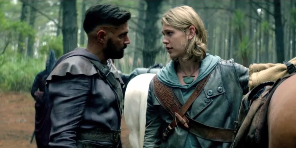 Badass-Druide Allanon (Manu Bennett) und Halbelf Wil (Austin Butler) &copy; MTV