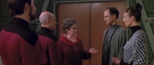 Offizielles Szenenbild aus der %26bdquo;Star Trek: The Next Generation%26ldquo;-Episode %26bdquo;The Drumhead%26ldquo;. &copy; Paramount