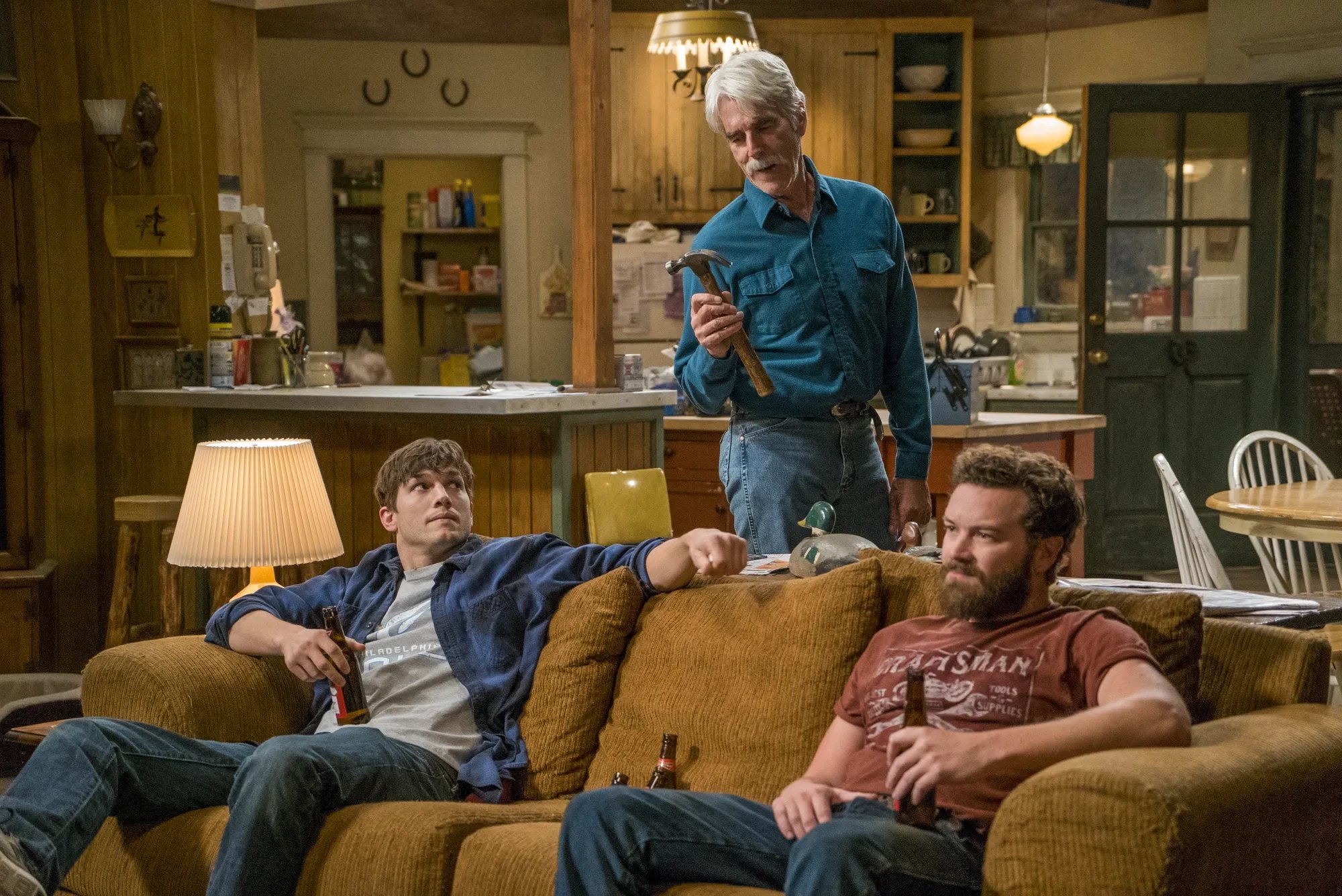 Ashton Kutcher; Sam Elliott und Danny Masterson in %26bdquo;The Ranch%26ldquo; &copy; Netflix