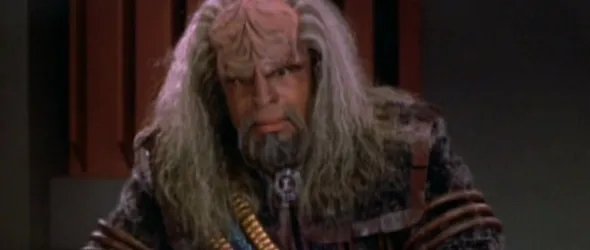 Worf in der Episode %26bdquo;All Good Things%26ldquo; &copy; Paramount
