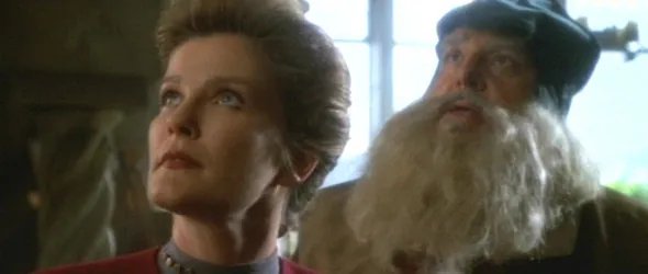 Captain Janeway und Leonardo da Vinci in %26bdquo;Star Trek: Voyager%26ldquo; &copy; Paramount