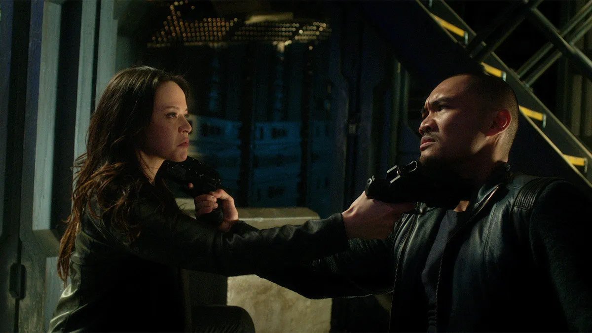 Melissa O%26#039,Neil und Alex Mallari Jr. in „Dark Matter“