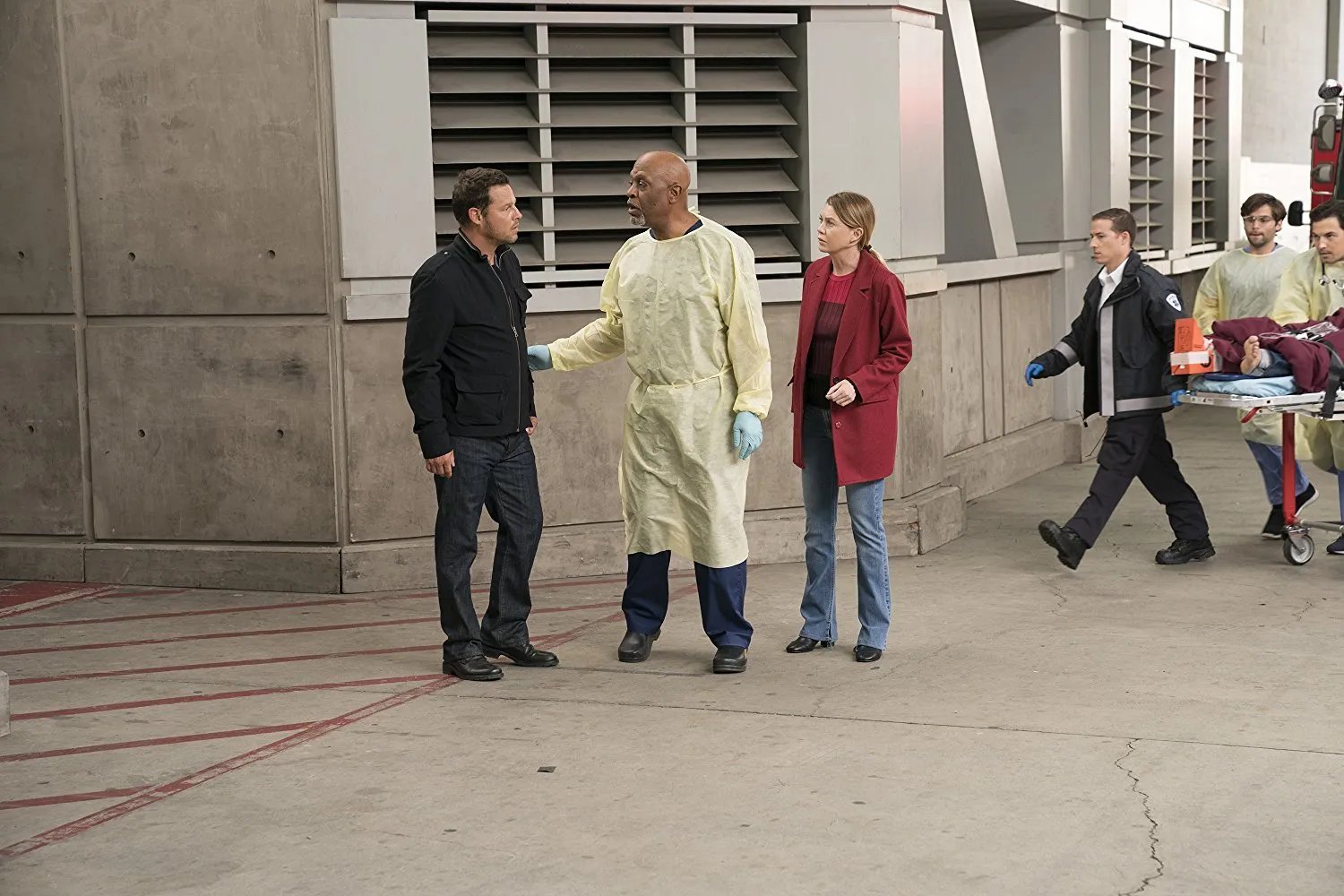 Justin Chambers, Ellen Pompeo und james Pickens Jr. in „Grey%26#039,s Anatomy“