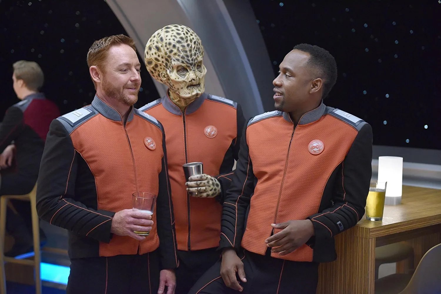 Scott Grimes, Mike Henry und J. Lee in „The Orville“