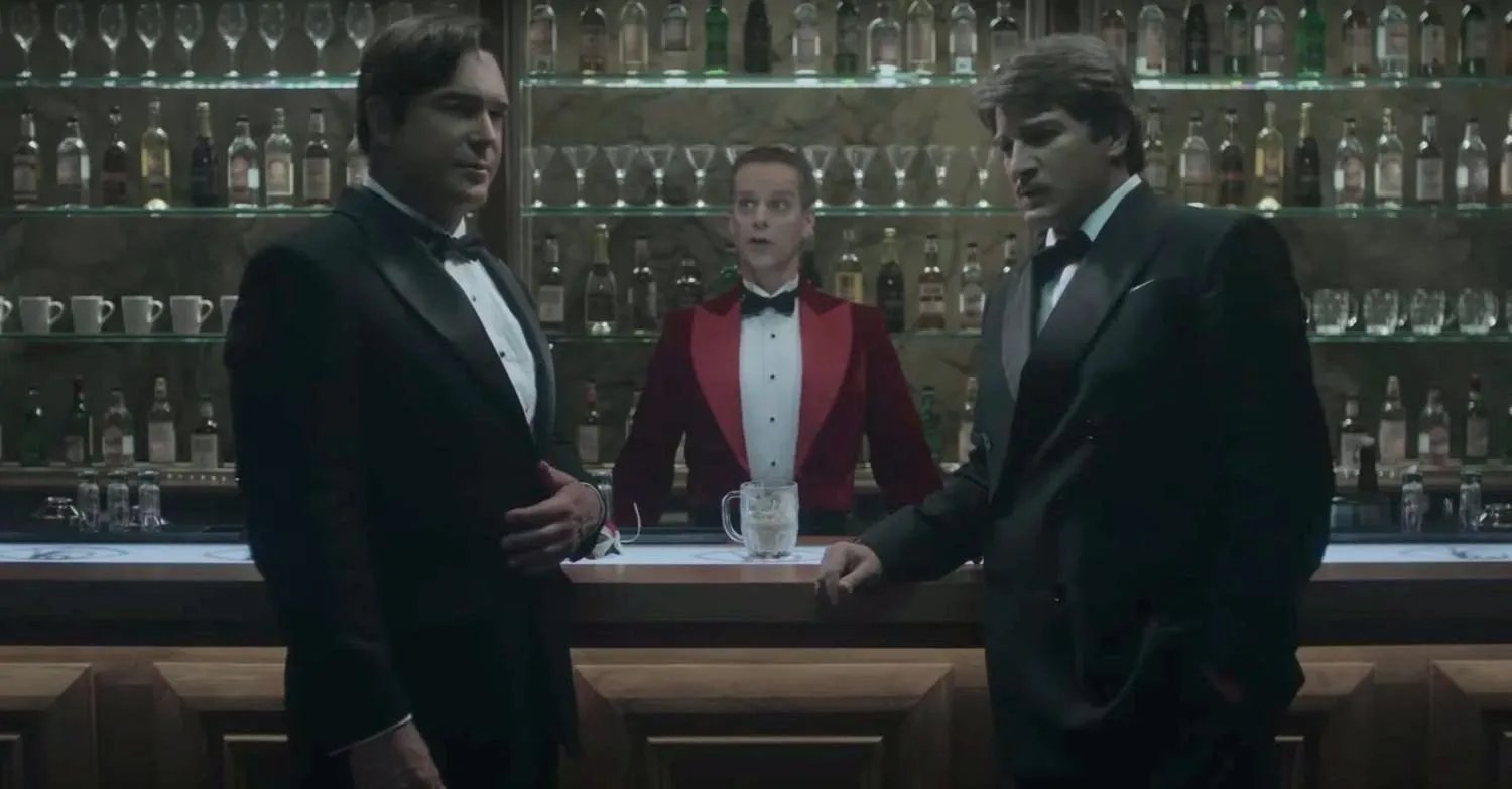 Lemony Snicket (Patrick Warburton) und sein Bruder Jacques (Nathan Fillion) in einer verschwommenen Erinnerung.