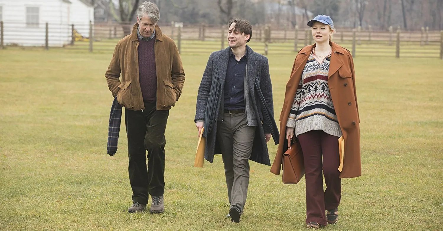 Kieran Culkin zwischen Alan Ruck und Sarah Snook in „Succession“