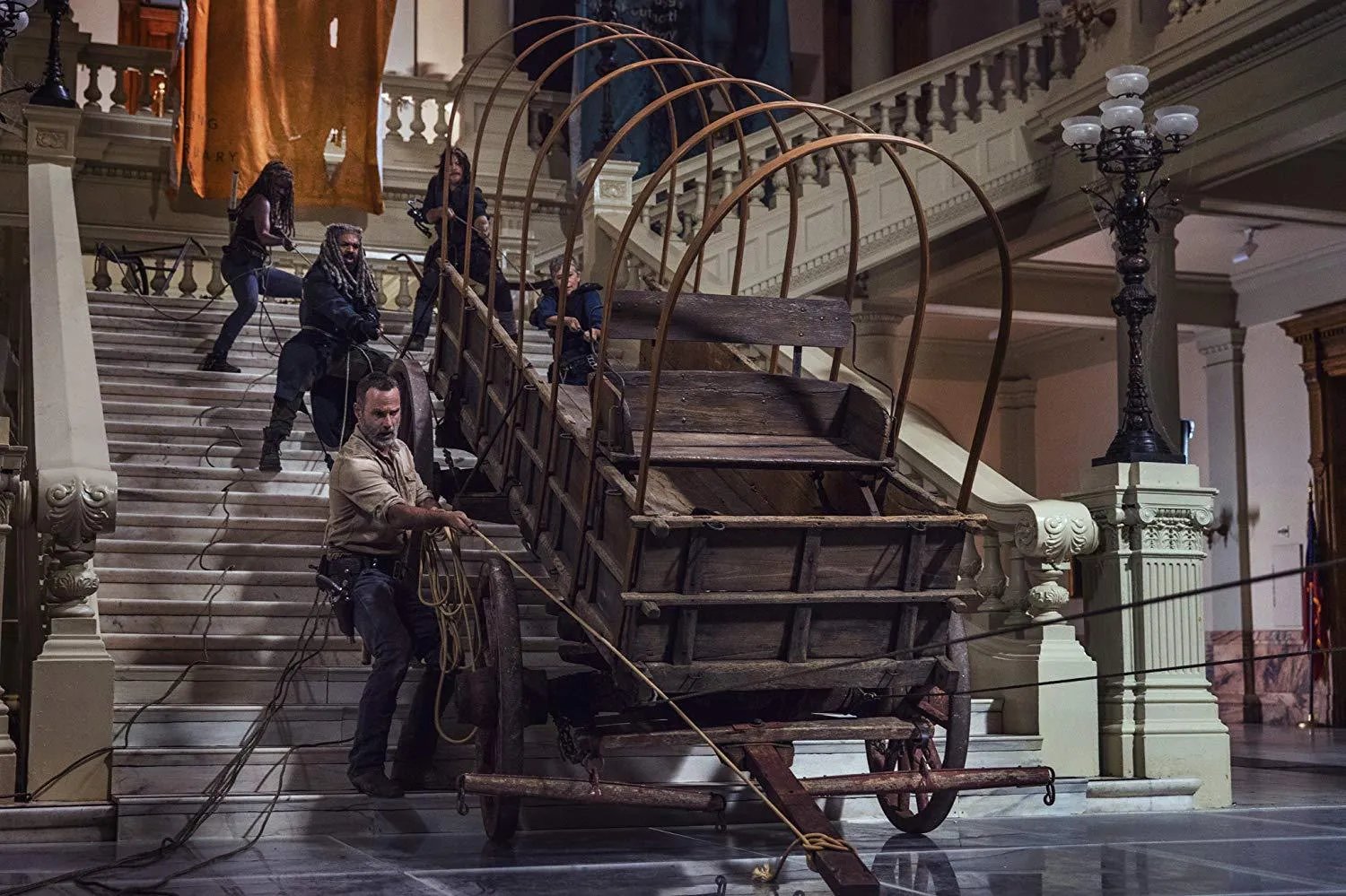 Szenenfoto aus der neunten Staffel von „The Walking Dead%26quot,