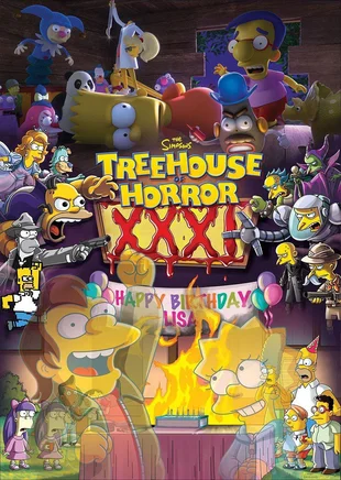The Simpsons Poster Staffel 32: Treehouse of Horror XXXI