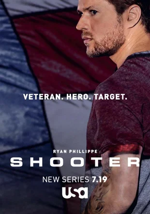 Shooter Poster Staffel 1: Veteran. Hero. Target.