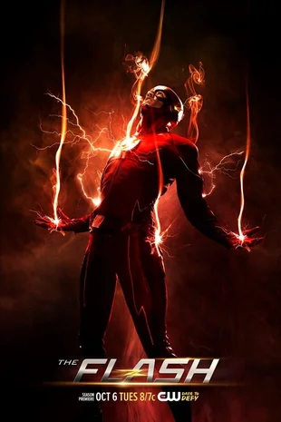 The Flash: Poster mit roten Blitzen zu Staffel 2